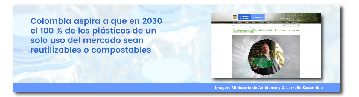 Para el año 2030 se aspira a que el 100 % de los plásticos de un solo uso del mercado sean reutilizables